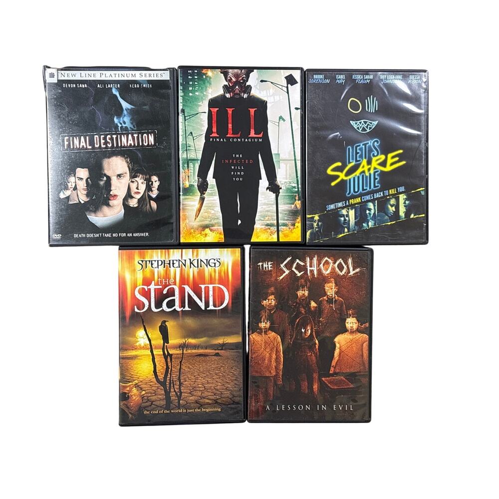 Horror 5  DVD bundle scary film movie final destination school stand Ill Scare
